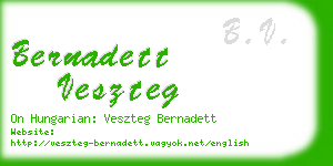 bernadett veszteg business card